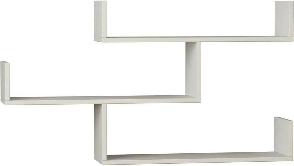 Sadachbia Étagère Blanche 119x23x67h cm avec 3 Niveaux de Rangement