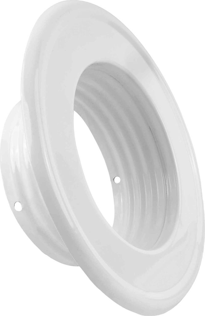 BAUSTER Metallflansch WHITE Wandflansch Lüftungsrohr Luftkanal Abluftrohr 110mm