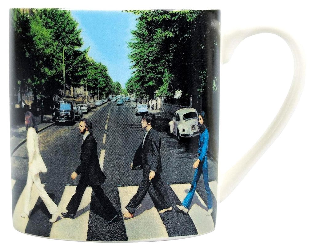 The Beatles Kaffeetasse Abbey Road Crossing offiziell Weiß in Geschenkbox Einheitsgröße