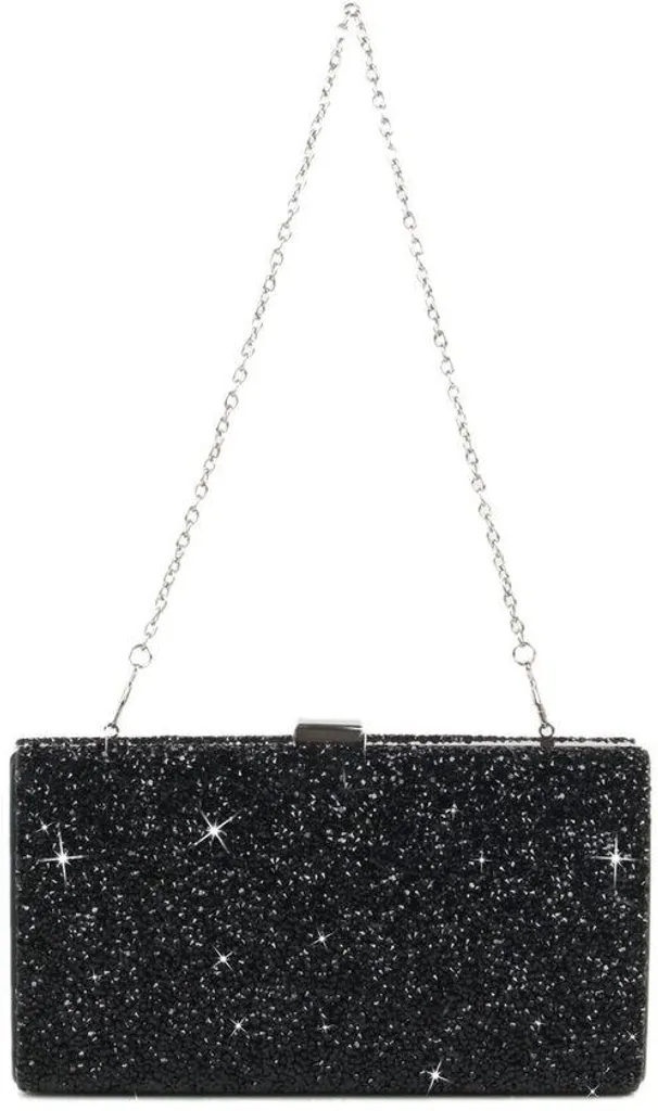 Sac bandoulière pour mariage et gala avec deux pochettes pailletées Rose