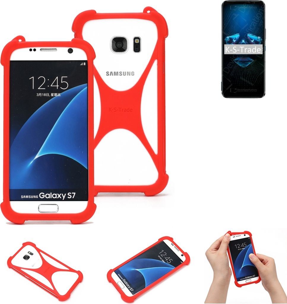 K-S-Trade Handy-Hülle kompatibel mit Asus ROG Phone 5 Ultimate Schutz-Hülle Bumper Silikon Schutz Hülle Cover Case Silikoncase Silikonbumper TPU