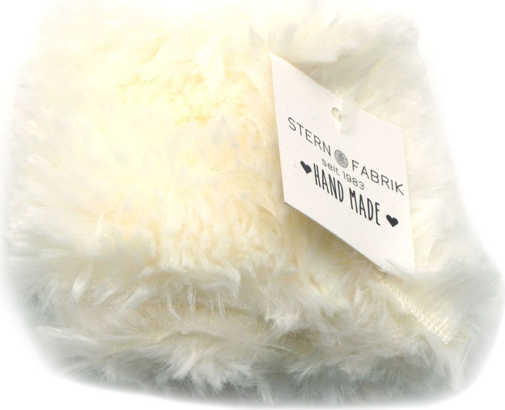 Plüschband creme 1m lang 7cm breit Kunstfell