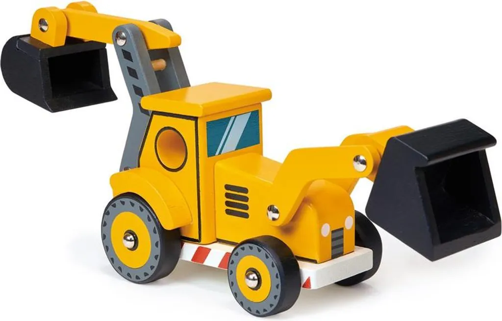 Mentari Bagger Véhicule de Chantier en Bois Jouet Éducatif pour Enfant