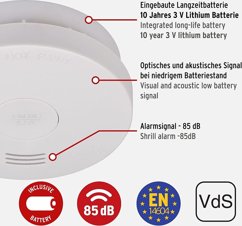 Czujnik dymu Brennenstuhl SET 4x RM L 3100 VDS 3131 Zdjęcie produktu 9