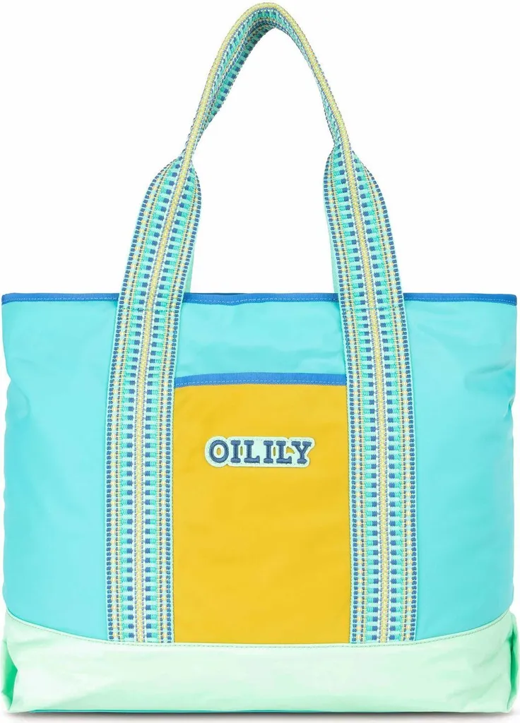 Oilily Sharon Shopper Waterfall Sac à Main Turquoise pour Femmes Chic