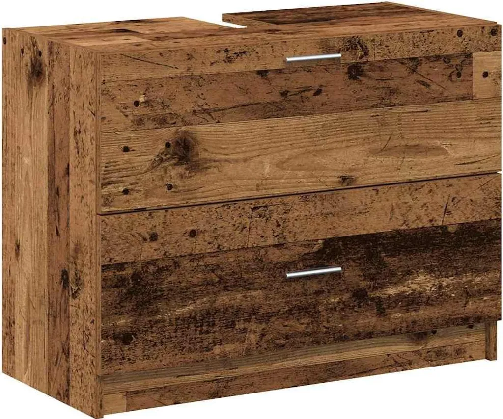 Armoire de salle de bain vidaXL vieux bois 78x37x59 cm bois composite