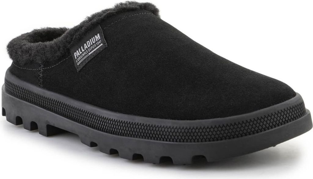 PALLADIUM Palladune Mule Warm - Slipper Hausschuhe Leder Schwarz 74337-008-M , EU 41 UK 7