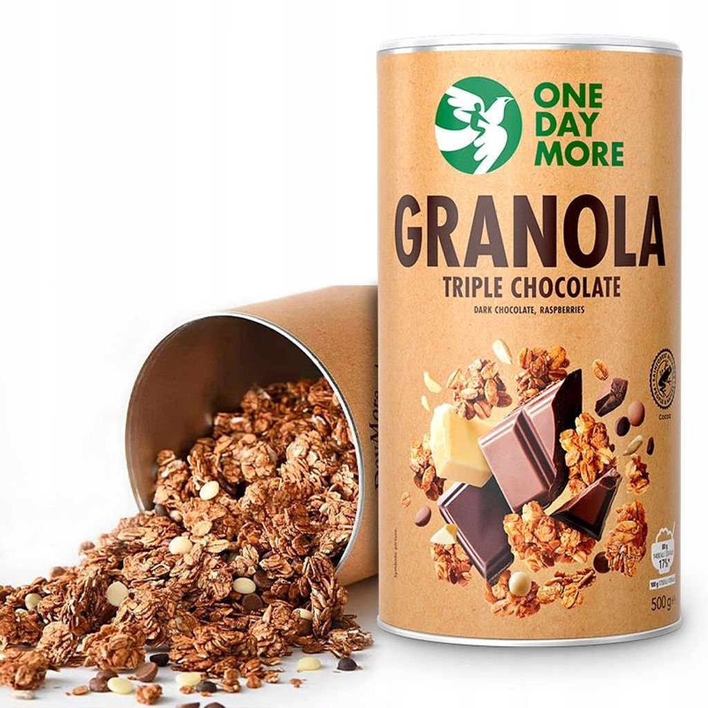 OneDayMore | Triple Schokolade Granola 500 g | Knuspermüsli Produktbild 
