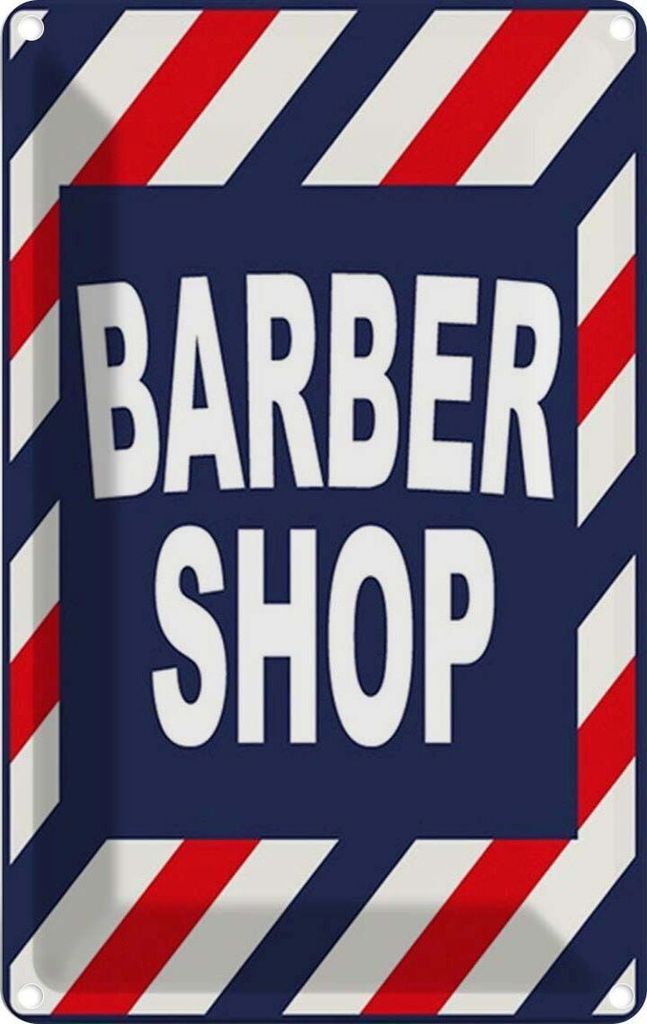 vianmo Blechschild 30x20 cm Barbershop Friesur