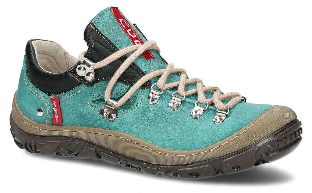 nagaba Wanderschuhe Damen Lederschuhe Trekkingschuhe Frauen, Minzgrün, 37