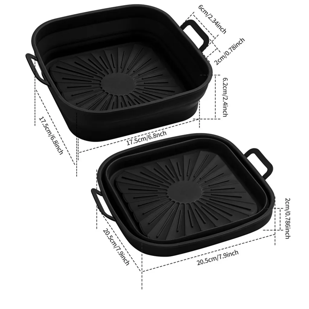 Panier Silicone Friteuse à Air 17,5 cm - Accessoire Air Fryer Lavable x2 - 9