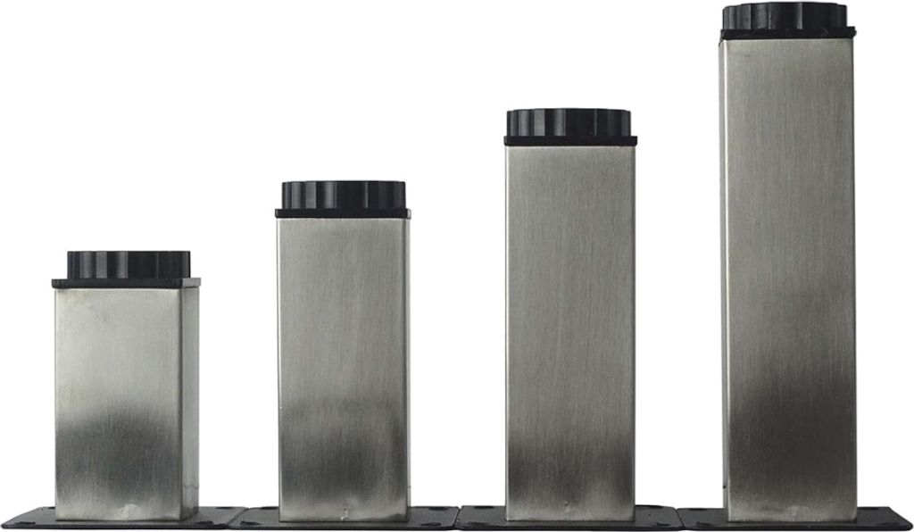 HOOZ 4er Set Möbelfuß Edelstahl 12cm - höhenverstellbar Produktbild 