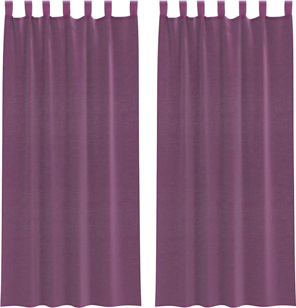 vidaXL Voálové závesy s pútkami 2 ks. Fialové 140x245 cm Obrázok produktu 