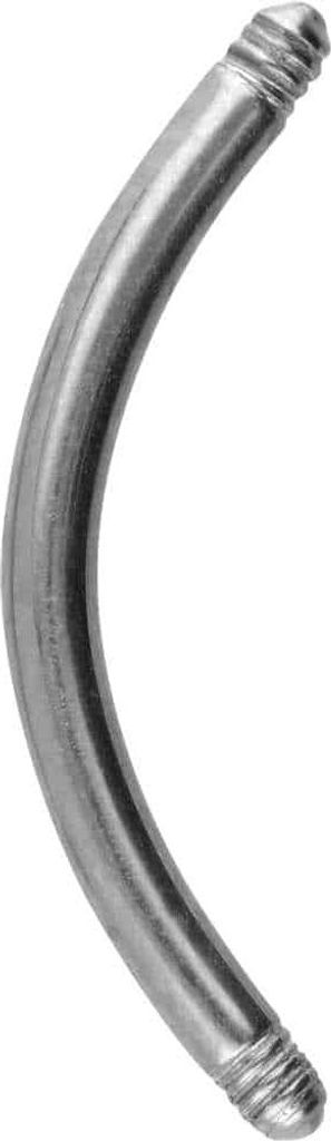 Bauchnabel-Piercing, Rook Piercing Chirurgenstahl Banane ohne Kugeln Silber Stablänge: 10mm | Stabstärke: 1,2mm