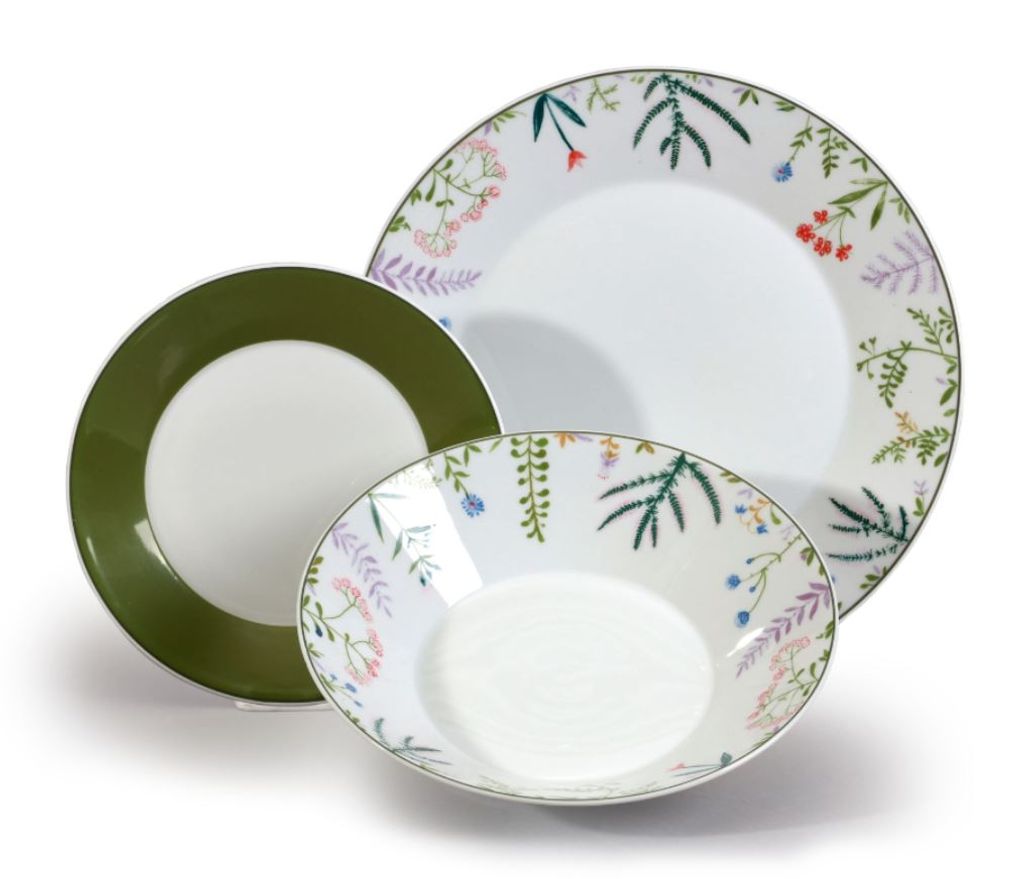 Thun 1794 Tom, sada talířů, český porcelán, rostlinky, Obrázek produktu 