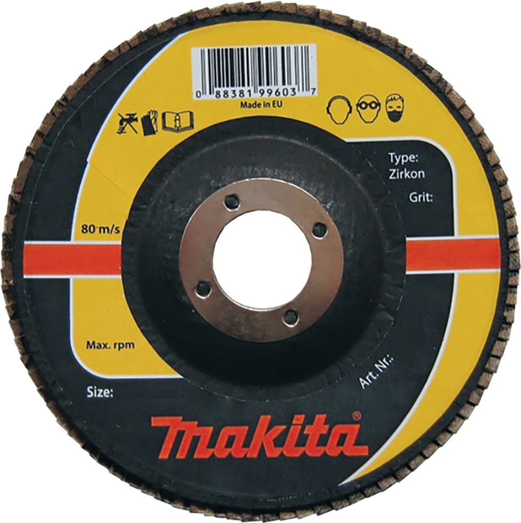 Makita Fächerscheibe 1 Stk. - 150 mm - 22,23 mm - K60 - Edelstahl