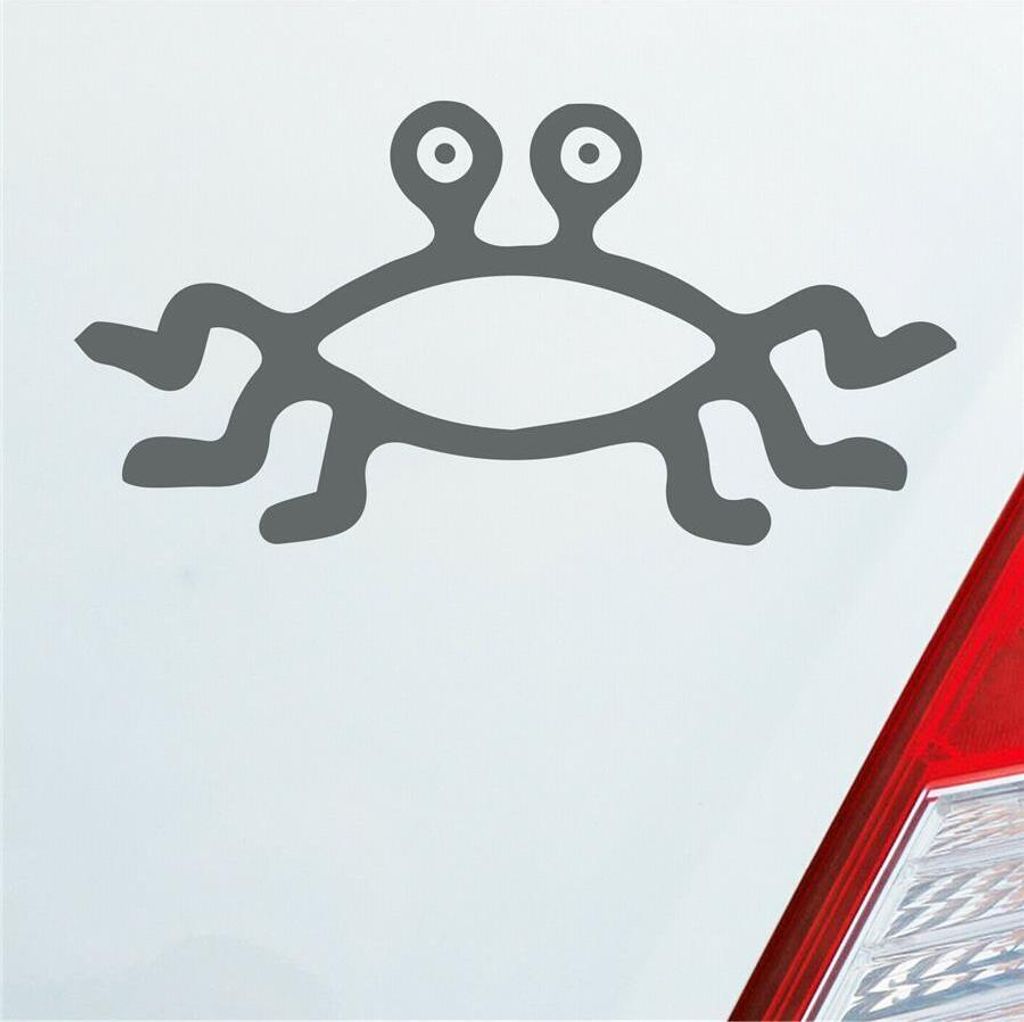 Auto Aufkleber Krabbe Krebs Sternzeichen Crab Tier Meer See 19x10 cm Grau Sticker Heckscheibenaufkleber