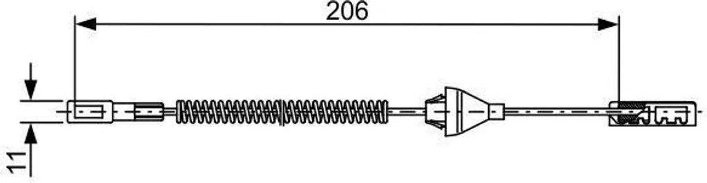 Câble de frein à main Bosch 1 987 482 506 pour Chevrolet Cruze J300