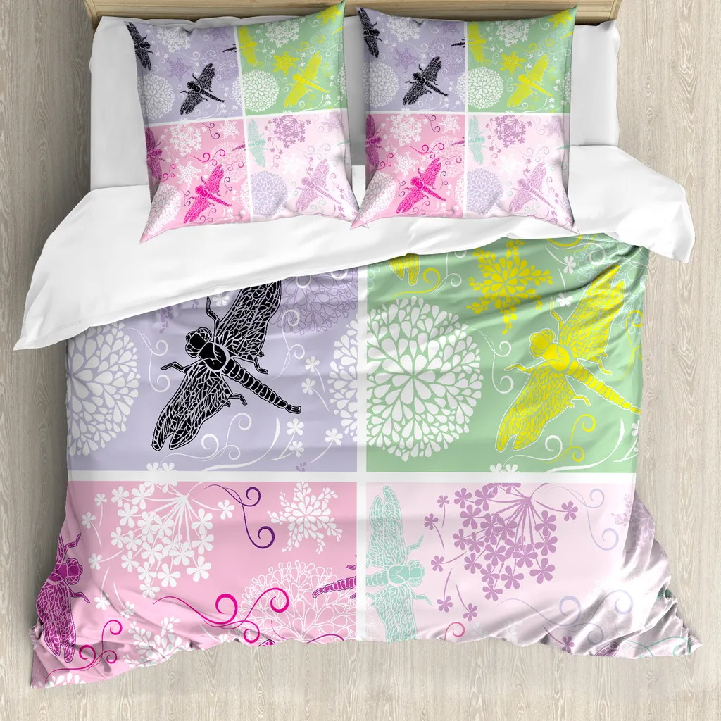 Set Letto ABAKUHAUS Libelle Dandelion - 155x220cm Antiacaro Ipoallergenico