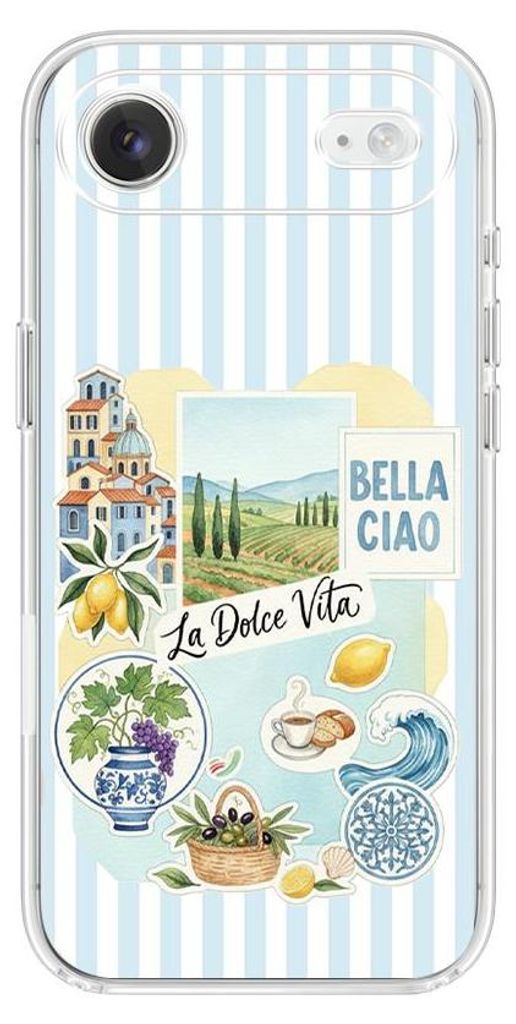 Flexible Hülle für das iPhone Air, Kameraschutz, TPU Silikon transparent, Urlaub in Italien, italienische Spezialitäten, La Dolce Vita