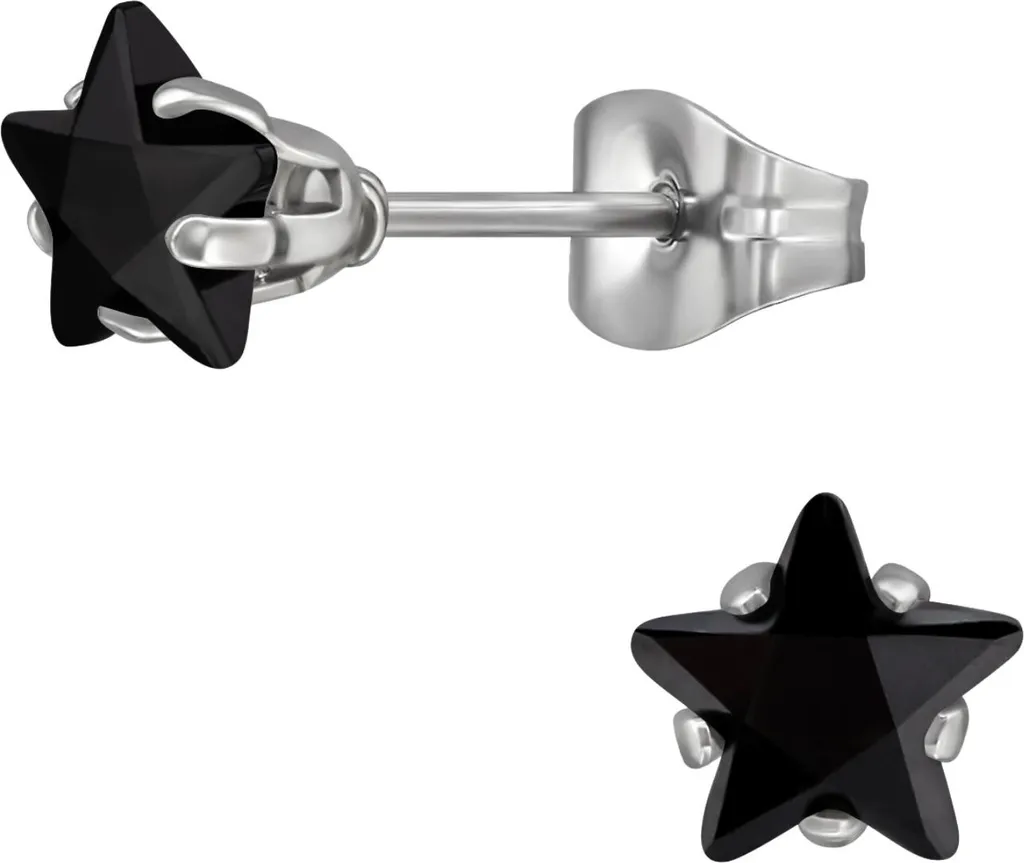 Orecchini Stella Acciaio e Zirconi 6mm - Minimal Jewelry Everyday