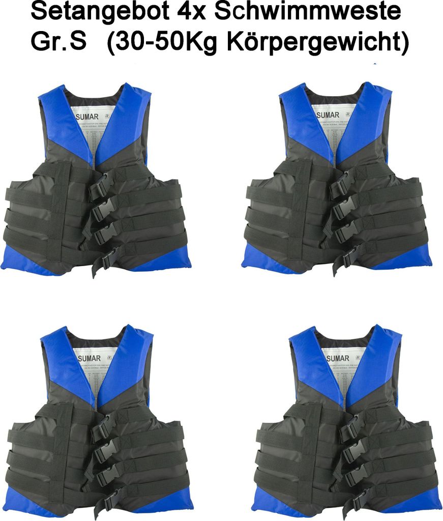 Setangebot 4x Schwimmweste Waterski gr. S