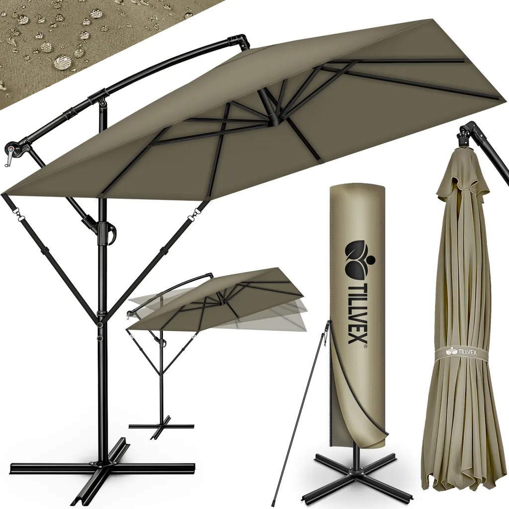 tillvex® Ombrellone 360° Alluminio Professionale - Resistenza UV50+