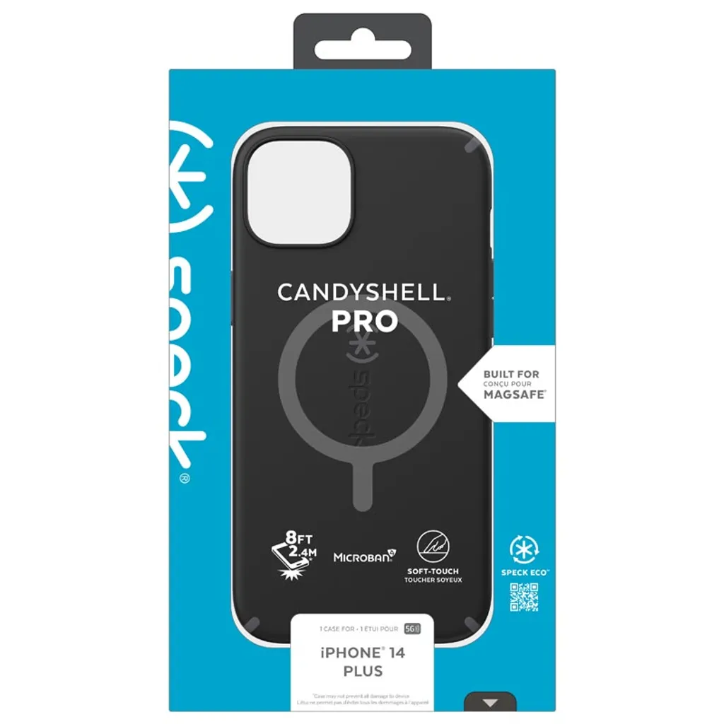 Protection iPhone 15 Plus Speck CandyShell Pro MagSafe Antichoc Grise
