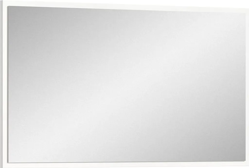 Miroir Mural Vaga 83x48 cm Blanc pour Agrandir une Petite Pièce Sombre