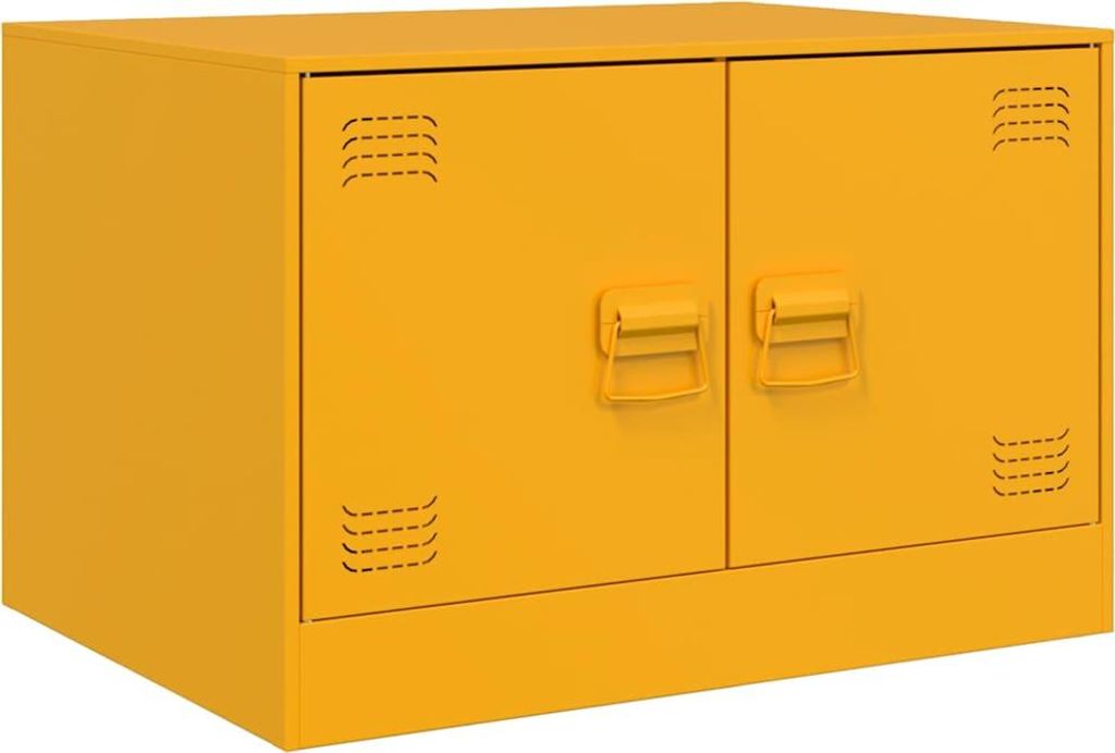 vidaXL Couchtisch Senfgelb 67x50x44 cm Stahl