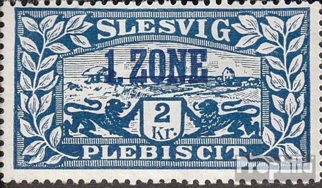 Briefmarken Schleswig (Abstimmung) 1920 Mi 26a mit Falz Wappen