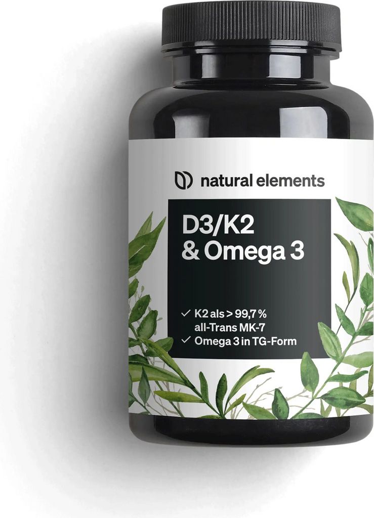 NATURAL ELEMENTS Vitamin D3/K2 & Omega 3 Kapseln Produktbild 