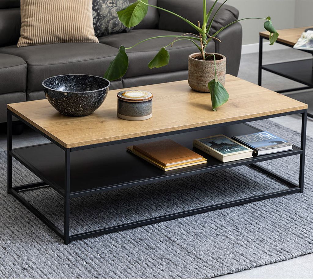 Smuk Couchtisch 120 cm Olivia Holz - Schwarz