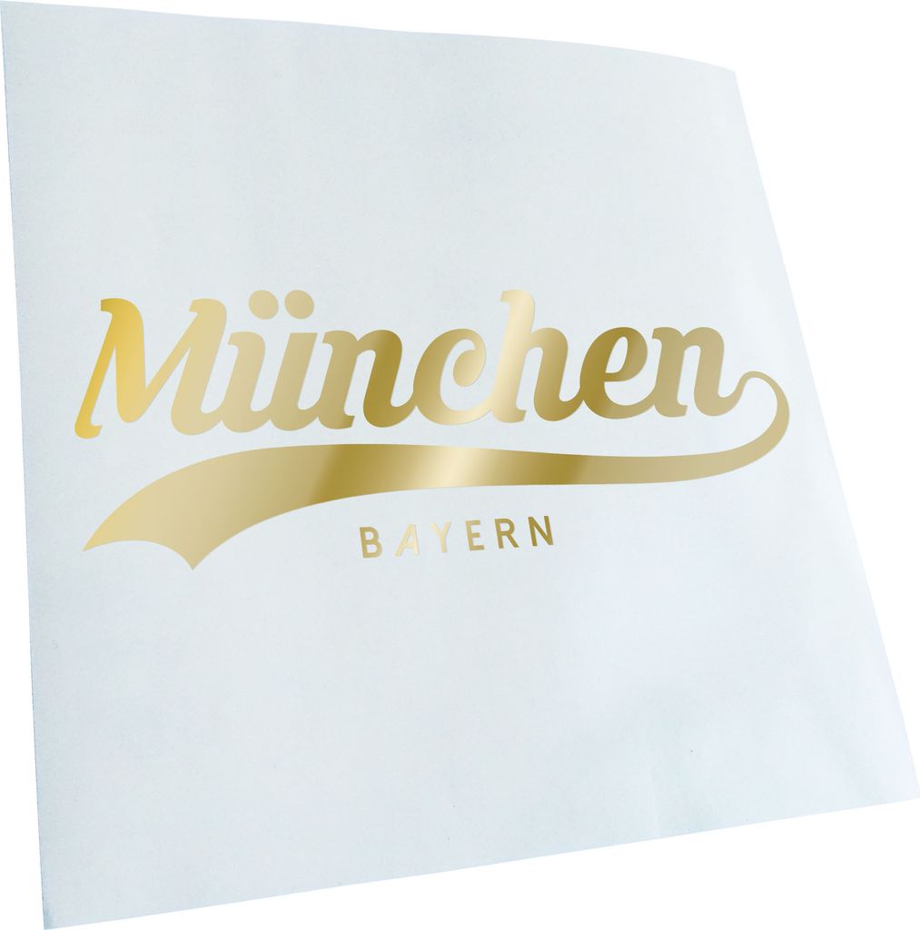 Kiwistar - Autoaufkleber - München Bayern - Goldchrom - 50x18cm - Aufkleber für Auto, Laptop, Fahrrad, LKW, Motorrad mehrfarbig JDM Decal Racing