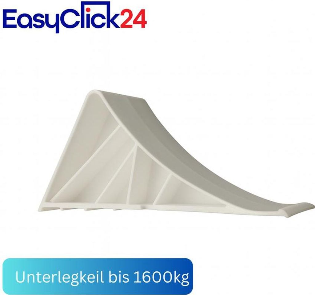 Tripus Unterlegkeil Kunststoff 1600kg Achslast Reifenhalbmesser 295mm oder AL-KO UK36 Stahl verzinkt Anhängerkeil wahlweise mit Halter Typ 1 Lasch...