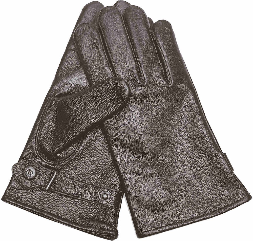 Mil-Tec BW Lederfingerhandschuhe, gefüttert, schwarz