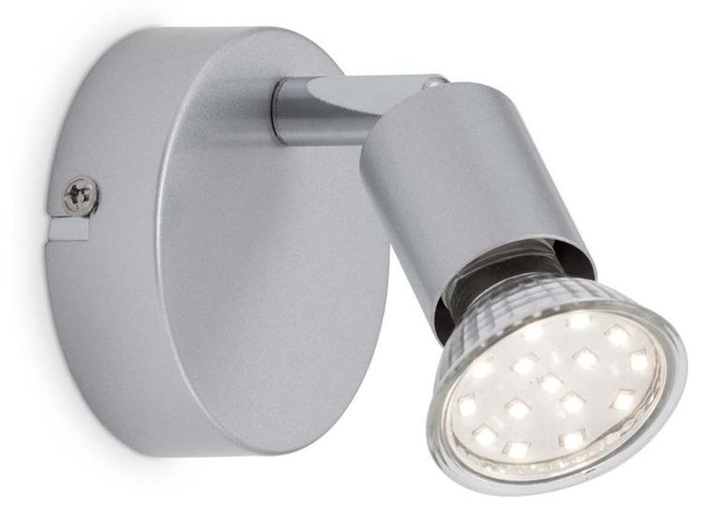 Spot ścienny LED obrotowy 1xGU10 3000K Ø8cm 3W tytanowy Zdjęcie produktu 