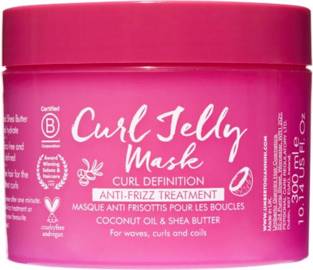 Umberto Giannini Curl Jelly Mask 300ml Deep Conditioning Anti-frizz Treatment for Curly and Coily Hair