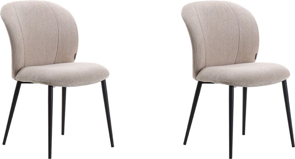 LABEL51 Esszimmerstuhl Vino – Natur – Stoff