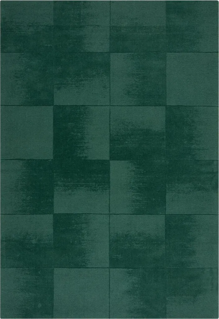 Tapis Demi Check Ombre Green Géométrique 120 x 170 - Doux et Tendance