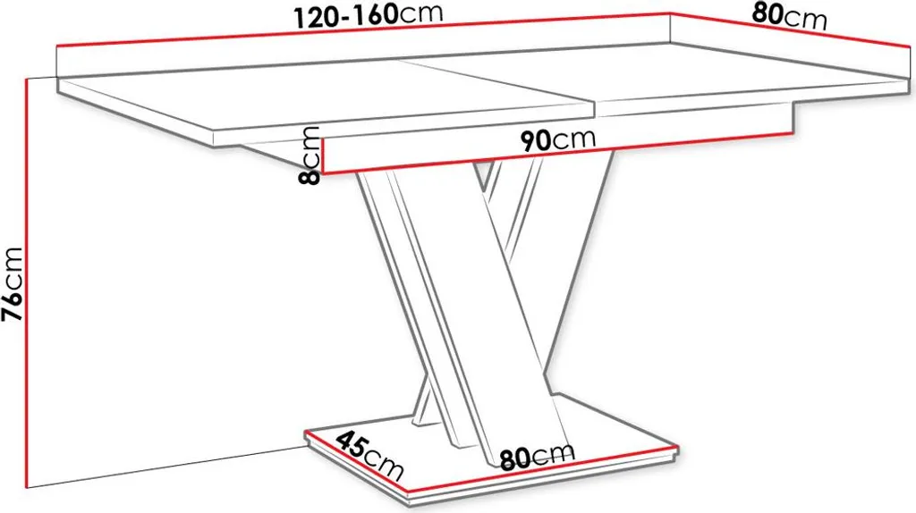 Table à manger extensible Xandriel blanc et chêne clair pour 4 à 6 pers