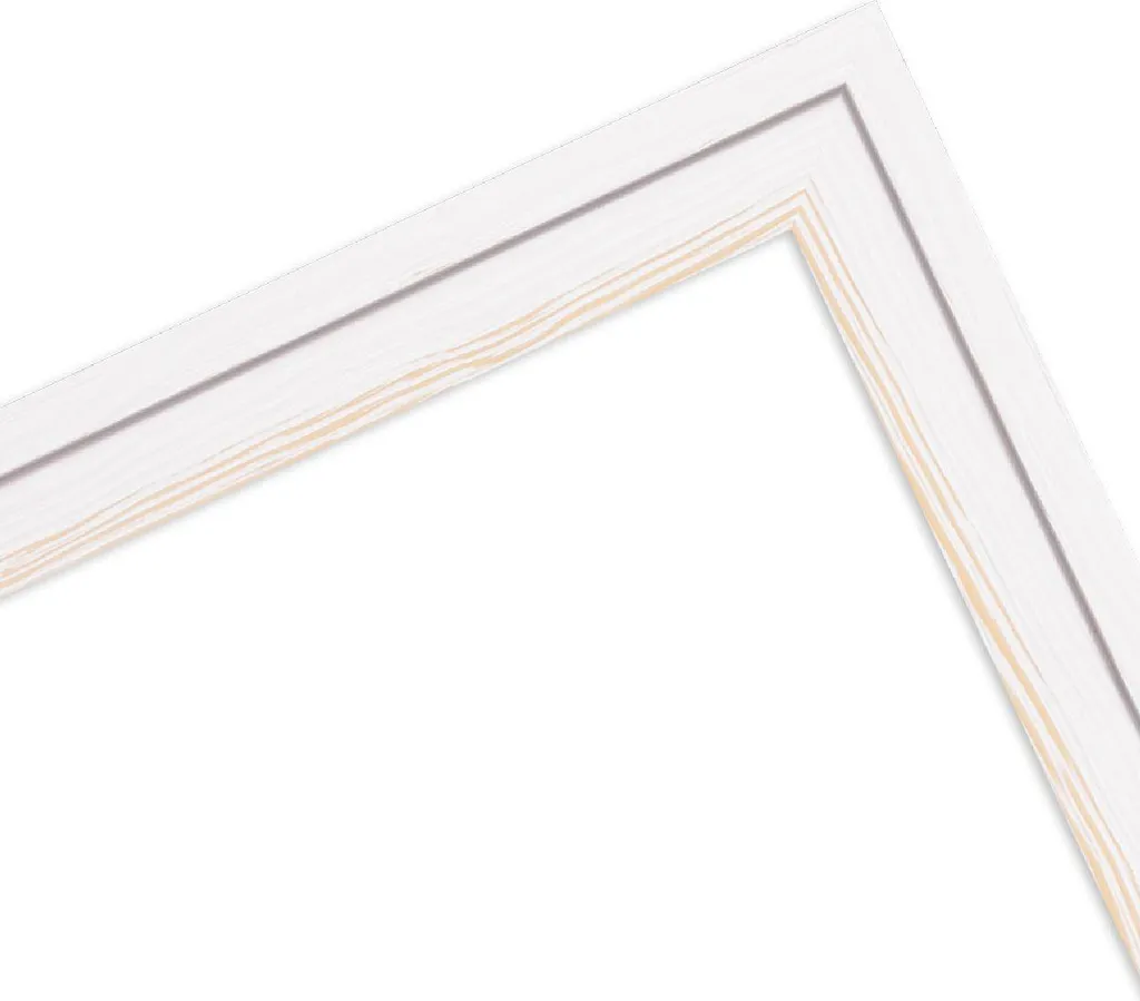 Cornice per foto MendeFrames H025 in legno bianco 30x60 cm con vetro antiriflesso