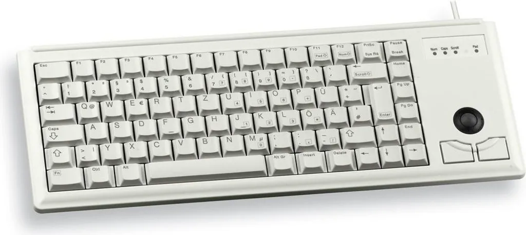 Clavier compact industriel Cherry G84-4420 avec trackball intégré noir