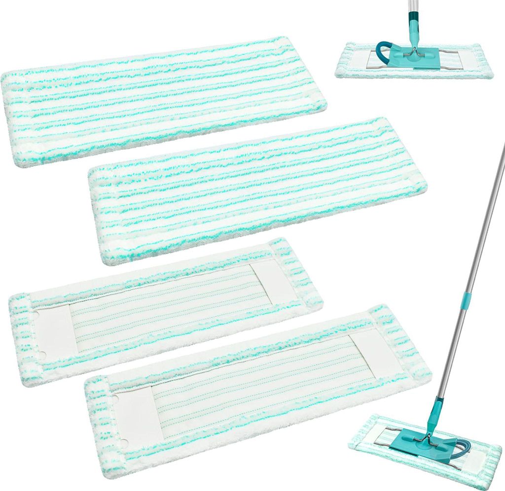 4 Stück Bodenwischer Ersatzbezug Kompatibel Mit Leifheit Profi XL Micro Duo Rückenschonender Bodenwischer Wischbezug Mikrofaser Mop Pads