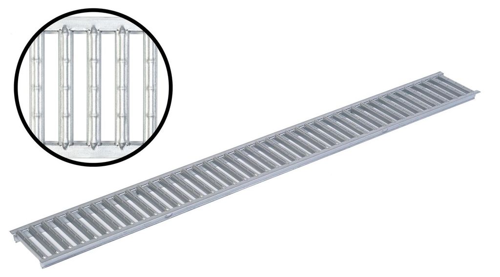 ACO Self Stegrost Standardline Stahl 1 m silber Produktbild 