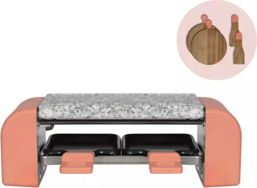 Griglia Raclette Livoo DOC306 | Pietra Granito 450W per Coppia