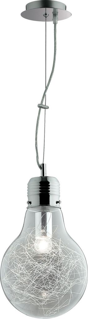 Hängeleuchte Modern Metall Transparent 1 Leuchte E27 Klein Produktbild 