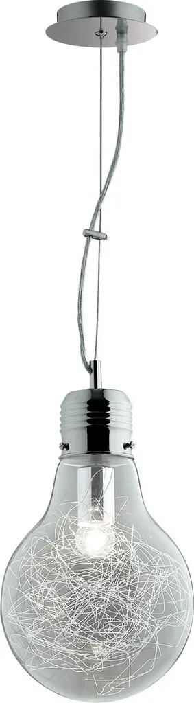 Suspension en Verre Soufflé Luce Max SP1 Small avec Câble Réglable Chrome