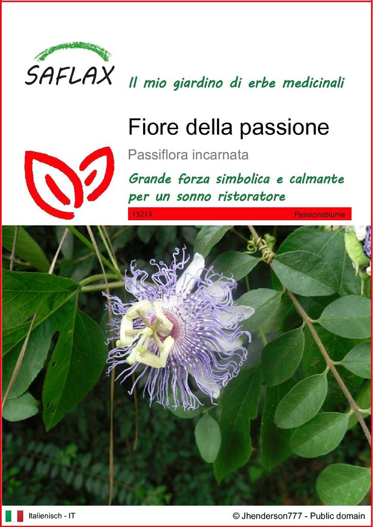 SAFLAX  - Fiore della passione - 5 semi - Passiflora Immagine del prodotto 