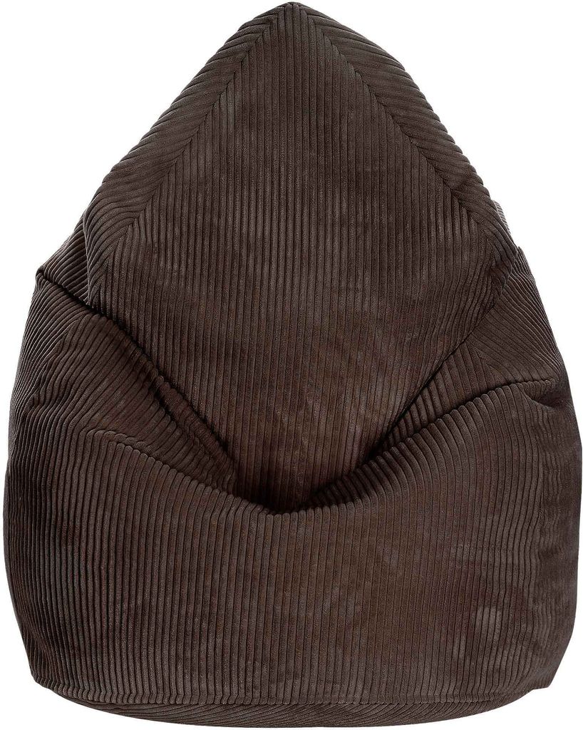 Dreamroots Bean Bag 80x80x120cm Sitzsack mit Lehne und Bezug Sitzkissen Boden Chill Sack Bubibag Sitzsack Sitzsack mit Füllung Sitzsack Dark Choco...